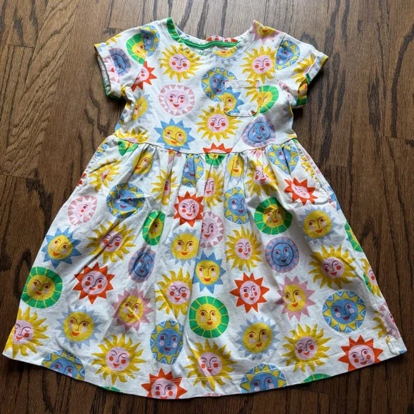 Mini Boden Sun Faces Print Dress - Picture 1 of 4